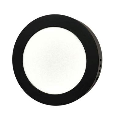 Imagem de Plafon de Sobrepor Redondo Preto 24W Painel de Led Para Teto - ILUMINA