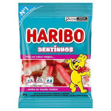 Imagem de Bala Haribo Gelatina Dentinhos 80g