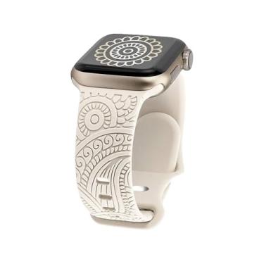 Imagem de Pulseira Silicone Mandala Estampada Compatível com Apple Watch (Estelar, 38/40/41/42mm(series 10))