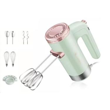 Imagem de Batedor de Ovos Batedor elétrico de alta potência para assar em casa pequeno creme portátil e chicote para mexer macarrão Espumador de Leite(Green)