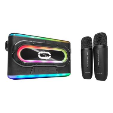 Imagem de Caixa de som bluetooth portátil 80w com 2 microfones - tomate mts-8001