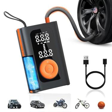 Imagem de Compressor de ar portátil Tirol AIRPRO para pneus de carro - Inflador de pneu sem fio premium 150PSI recarregável, tela LED dupla, desligamento automático, bomba rápida para carros, bicicletas, bolas