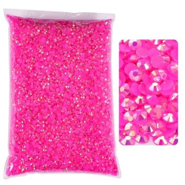 Imagem de BLINGINBOX 5000 Peças De Strass Com Fundo Plano, Resina Sem Fixação A Quente, Grande Quantidade No Atacado Para Artesanato, Design Criativo Faça Você Mesmo, Roupas, Maquiagem, Arte Em Unhas (6 Mm =