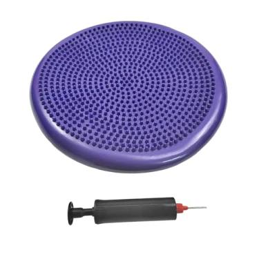 Imagem de Colaxi Tapete de equilíbrio plano com almofada espessada e oscilante, disco de equilíbrio, tapete de ioga, estabilidade para adultos, esportes, ioga, Roxo