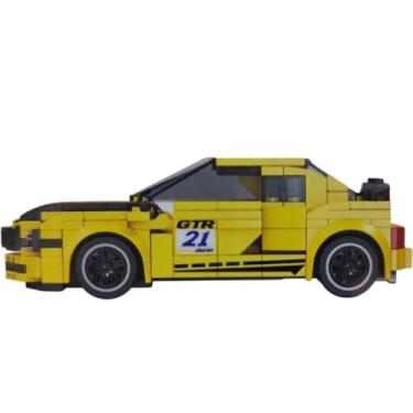 Imagem de Kit de Blocos de Montar 2 em 1, Carro Esportivo Amarelo e Robô Transformável, 337 Peças