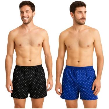 Imagem de Kit 2 Cueca Samba Canção Masculino Confortável Short De Dormir Pijama 