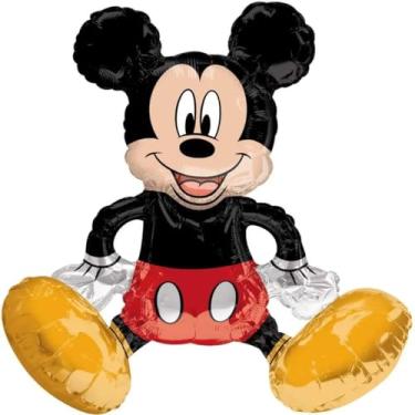 Imagem de Anagram International, Inc. Balão inflável para festa do Mickey Mouse, 45,7 cm, multicolorido