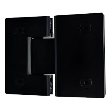 Imagem de Dobradiça Inox Vidro/vidro C/Mola - Preto