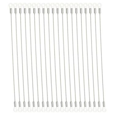 Imagem de PATIKIL Retenção de porta de armário de 20 cm, 20 peças, limitador de dobradiça de armário de aço inoxidável, cabo trançado flexível para limitar o ângulo de abertura do armário da porta do armário