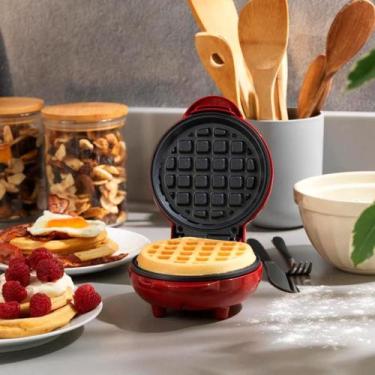 Imagem de Mini Waffle Portátil Elétrica Ideal Lanches Rápidos 110V - Relet