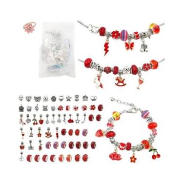 Imagem de Kit De Bijuterias DIY Para Meninas, Conjunto De Miçangas Para Pulseira