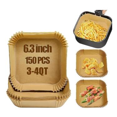 Imagem de Pacote com 150 forros quadrados para fritadeira a ar de 2 litros