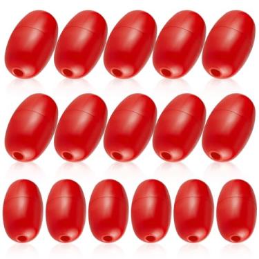 Imagem de Lewtemi 4 peças flutuantes de corda marinha, 12 cm x 7 cm, boias marcadoras de pesca em água profunda para barcos, natação, caiaque, caranguejo, trilha, piscina (vermelho, 8 peças)