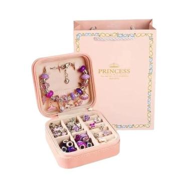 Imagem de Kit de Fabricação de Pulseiras com Pingentes para Meninas - 66 Peças c