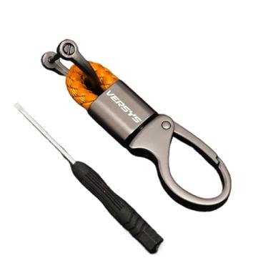 Imagem de jininshengxindianzi Compatible With Versys 650 300 300X 1000 X300 Motorcycle Accessories Keychain Keyring Key Chains Lanyard Chain Key Rings(Orange)