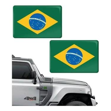 Imagem de Par Adesivo Resinado Bandeira Para Troller 20152018 16312 Co