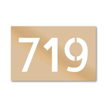 Imagem de Stencil Vazado Número 719 MDF 19cm x 12cm para Residência