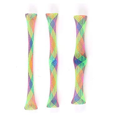 Imagem de Brinquedo de tubo de mola de gato colorido, brinquedo interativo de 16,5 cm com nylon Gatos