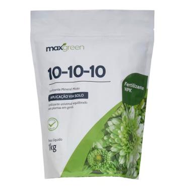 Imagem de Fertilizante Maxgreen 10-10-10, Adubo Mineral, NPK Equilibrado, Uso Universal, Pacote, 1KG