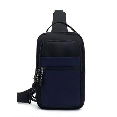 Imagem de Bolsa Mochila De Peito Tiracolo Pochete Bolsa Impermeável Transversal Masculina (azul hw029)
