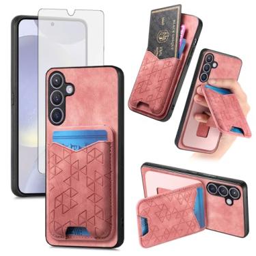 Imagem de Asuwish Capa de telefone para Samsung Galaxy S25 Plus S25+ 5G capa carteira com protetor de tela de vidro temperado fino porta-cartão de crédito com suporte para celular S25Plus 25S + S 25 25+