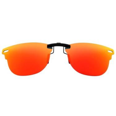 Imagem de COODY Óculos de sol polarizados CLIP-ON para Ray-Ban RB5154 49 x 21 51 x 21 tamanho multicolorido opção, Vermelho fogo, 49x21