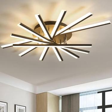 Imagem de Luz De Teto Led Regulável Moderna Lâmpada De Teto Acrílica Lustre Luminária 3 Mudanças De Cor Com Controle Remoto Para Sala De Estar Quarto Sala De Jantar