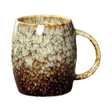 Imagem de Caneca De Cerâmica Europeia Retrô 400ml, Copo De Café Com Esmalte Em F