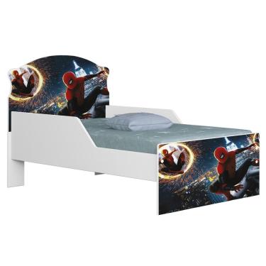 Imagem de Mini Cama Infantil 148x68cm Proteção Lateral Herói Aranha Z53 - Mpozenato
