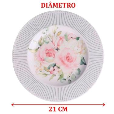 Imagem de Jogo Pratos Sobremesa Lanche 2peças 2 Pessoas Ornatta 21cm