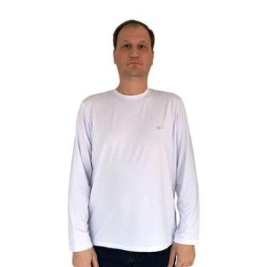 Imagem de Camiseta Sallo Slim Manga Longa Branca 1160 - Branco GG-Masculino