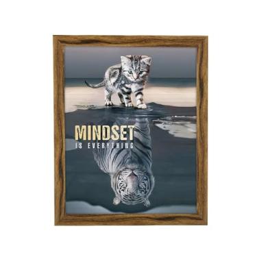 Imagem de JDZIVTOP Moldura rústica de 22 x 28 cm, marrom envelhecido, 28 x 23 cm, moldura para pôster para pendurar fotos, galeria 23 x 27 cm, moldura horizontal e vertical para pendurar na parede/mesa