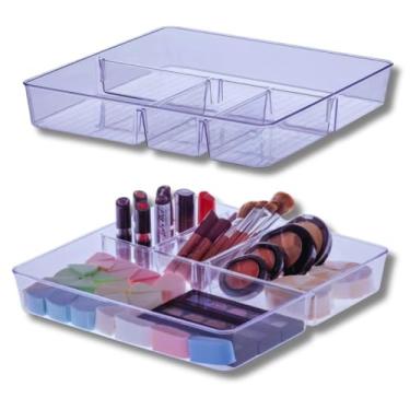 Imagem de Organizador de Gaveta com 4 Divisórias Em Acrílico Transparente 31 x 31cm