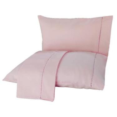 Imagem de Jogo de Cama Casal 3p Lençol sem Elástico + Fronha 100% Algodão Percal