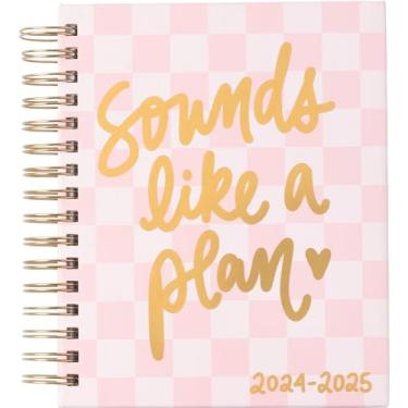 Imagem de Agenda espiral Eccolo 2024-2025, parece um plano, 18 meses, visualizações semanais e mensais, adesivos, gráficos coloridos e citações (19 x 21 cm, capa dura, julho de 2024 a dezembro de 2025)