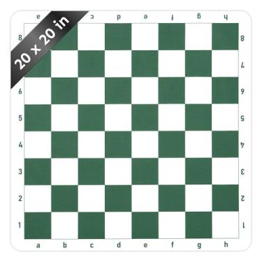 Imagem de Tournament Chess Board 20 Inch, Folding Roll Up Chess Mat Only No Pieces, Travel Board Game for Kids and Adult(Green)