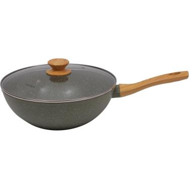 Imagem de Panela Wok Esmeralda 28Cm Indução Cerâmico 4Mm Style Cook Mimo Style