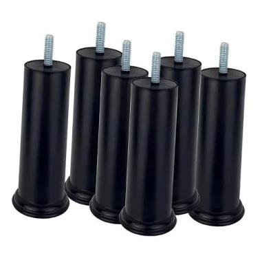 Imagem de Kit 12 Pes Preto Para Cama Box Com 6cm de Altura Resistente - Fenix Me