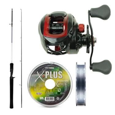 Imagem de Conjunto Vara Carbono New Diamond 1,68m 6-12lbs + Carretilha + Linha M