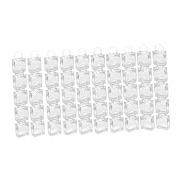 Imagem de IEUDNS 50x Sacolas de presente transparentes, sacolas à prova d'água, acessórios de embalagem, bolsas de guloseimas para suprimentos de festa, casamento, Altura 20cm