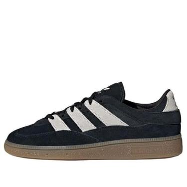 Imagem de adidas Tênis feminino Handball Spezial Lifestyle (alumínio/verde universitário/chiclete), Core Black/Calçado Branco/Gum 4, 37