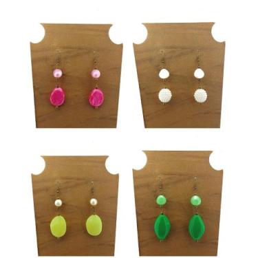 Imagem de Kit Com 20 Brincos De Resina / Atacado - Revenda - Eu Sou Cute