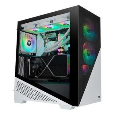 Imagem de Gabinete Thermaltake Divider 370 TG Mid-Tower, ArGB, Vidro, 3 fans ARGB de 120 mm, Snow - Ca-1s4-00m6wn-00