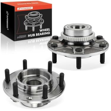 Imagem de A-Premium 2 rolamentos de roda traseira e conjunto de cubo com 6 terminais compatíveis com Kia Sedona 2006-2012 2014 e Hyundai Entourage 2007-2009