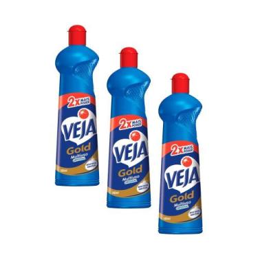 Imagem de Limpador Veja Multi Uso Gold Original 500ml Kit 3