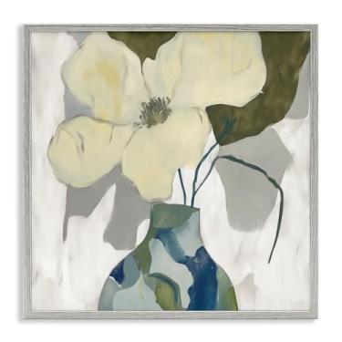 Imagem de Stupell Industries Boho Modern Petals Gray Framed Giclee Art Design por Elara Yasna, 61 x 61 cm