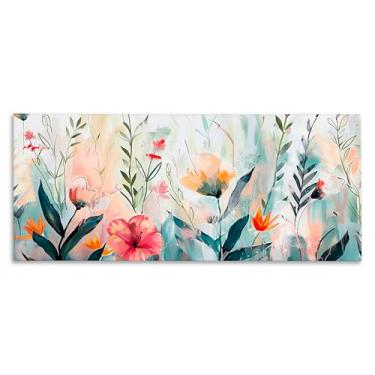 Imagem de Stupell Industries Arte de parede em tela com sussurros de jardim floral por Elara Yasna, 25 x 61 cm