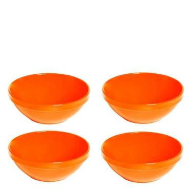 Imagem de Conjunto de Sopeira Cheff 350ml 4 Peças Laranja em Polipropileno VEM