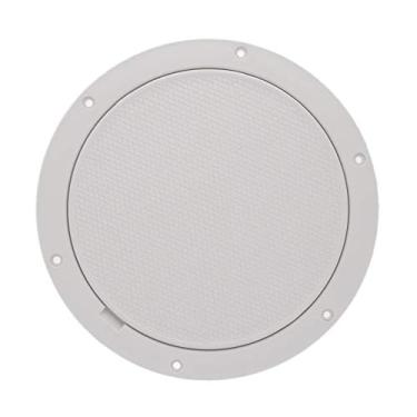 Imagem de TCH Escotilha de inspeção de placa de deck redonda branca de 20 cm - tampa hermética para retirar a água