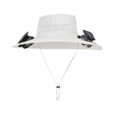 Imagem de Chapéu De Pescador Com Ventilador Solar Portátil Para Pesca, Camping E